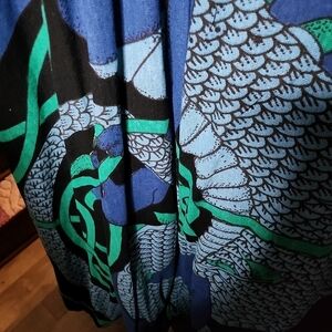 Blue and Green Patterned Cape